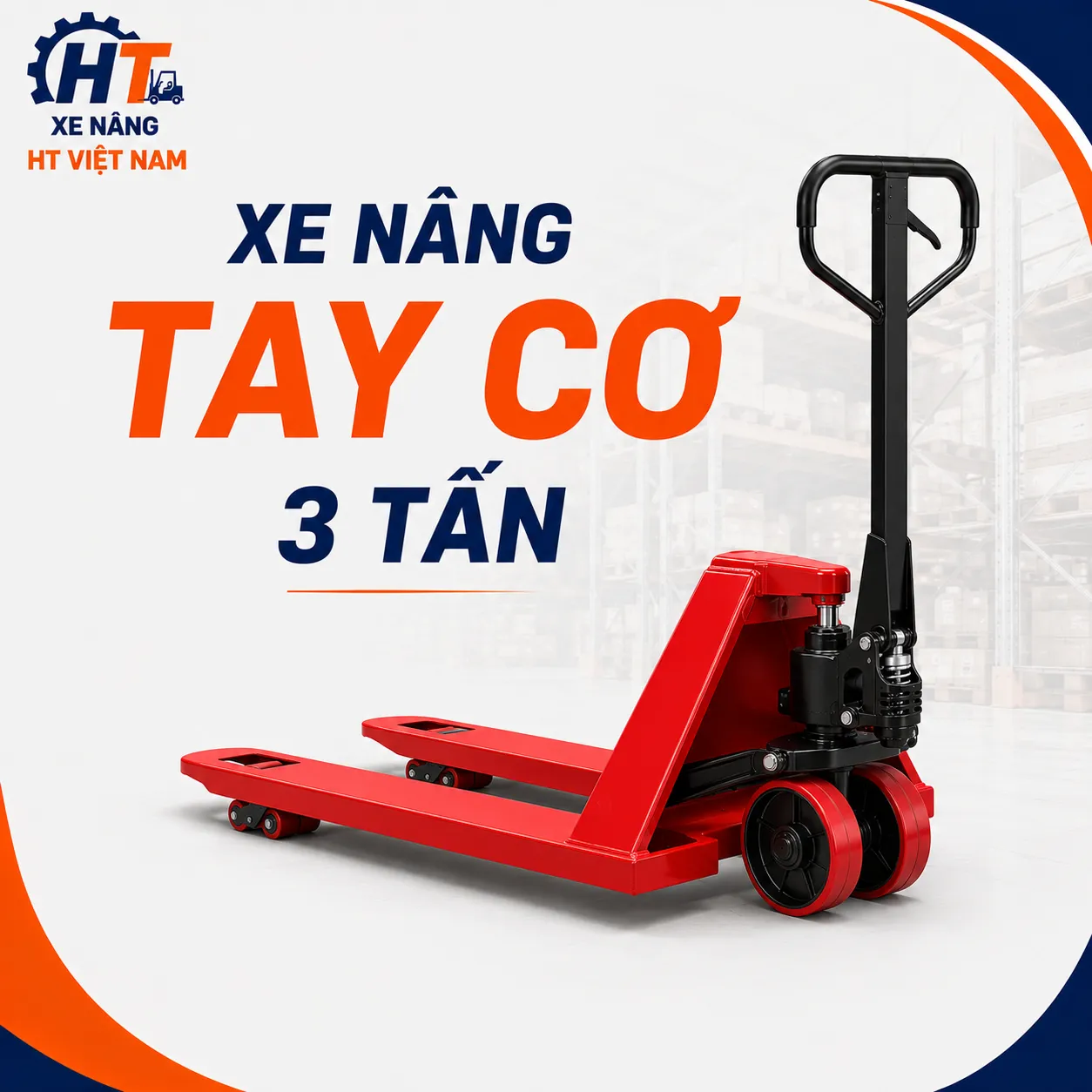 Xe nâng tay 3 tấn Xe nâng tay cơ 3 tấn