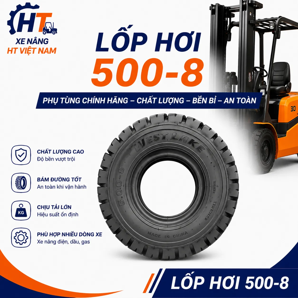Lốp hơi 500-8
