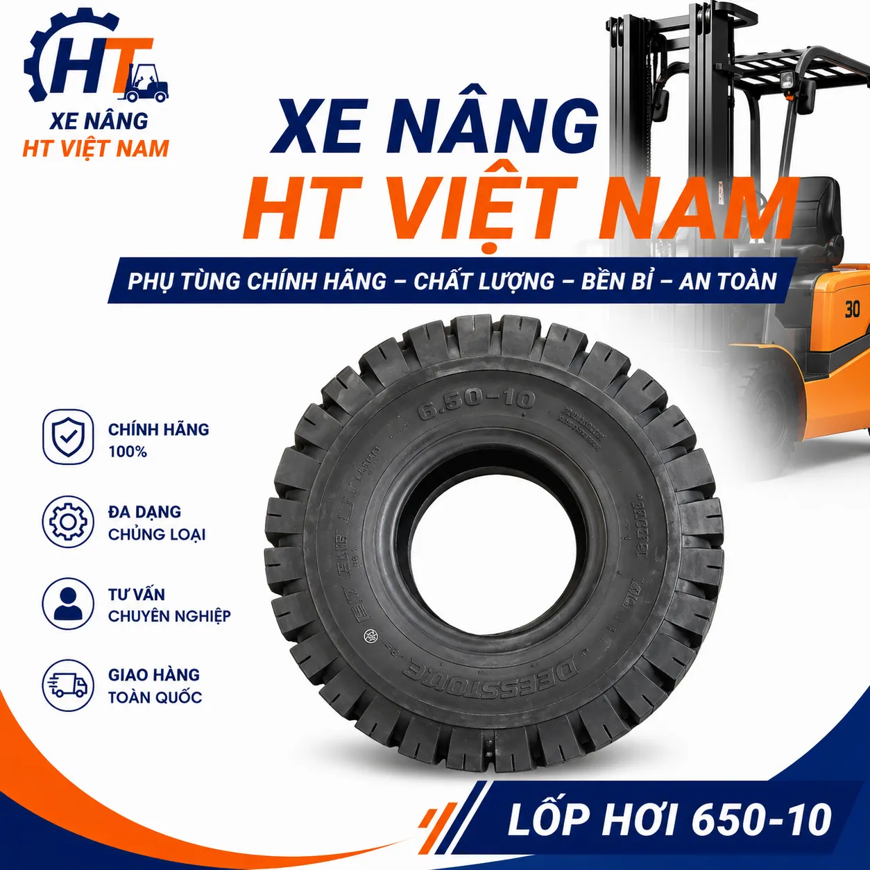 Lốp hơi 650-10