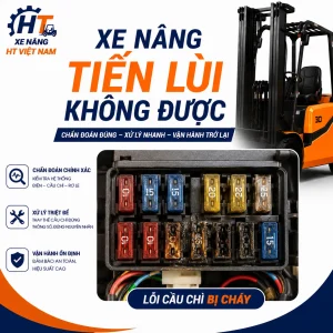 Xe nâng tiến lùi không được